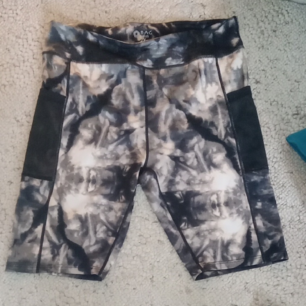 RAG 2X Bike Shorts Tie Dye + Blue Camo Capris Bundle